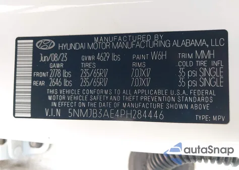 2023 Hyundai Tucson Sel from USA, damaged, VIN 5NMJB3AE4PH284446